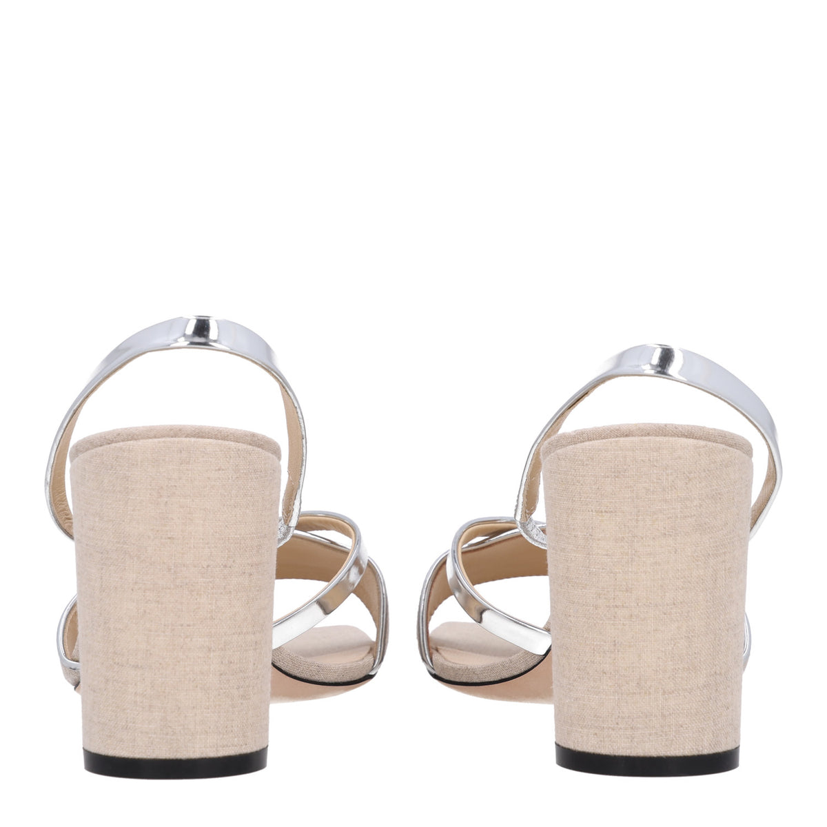 Metallic Nappa Linen Plum Sandal 38