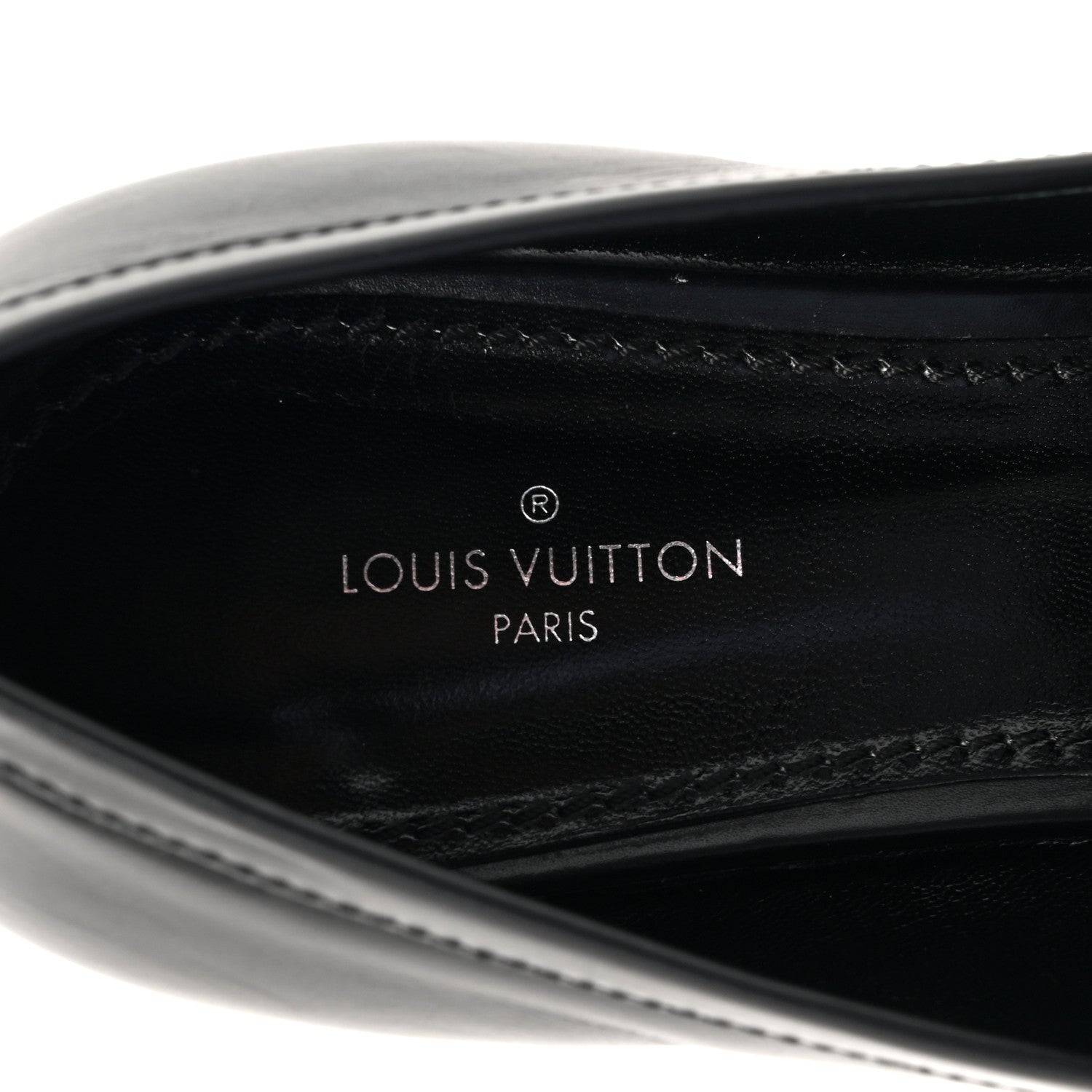 Louis Vuitton Calfskin Upper Case Flat Loafer 38 Black 8 of 9