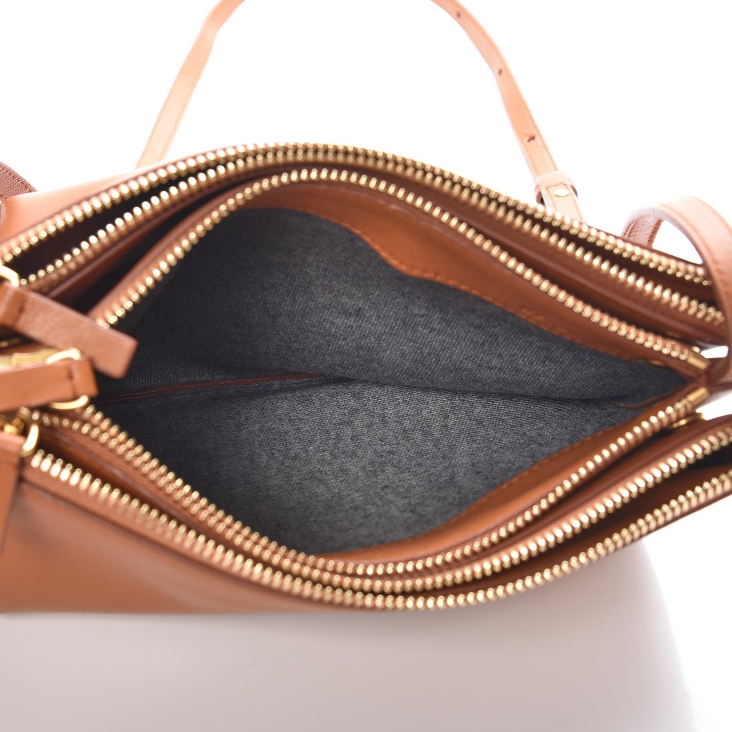 Lambskin Small Trio Crossbody Bag Tan