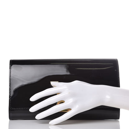 Louis Vuitton Patent Louise Clutch Black 2 of 7