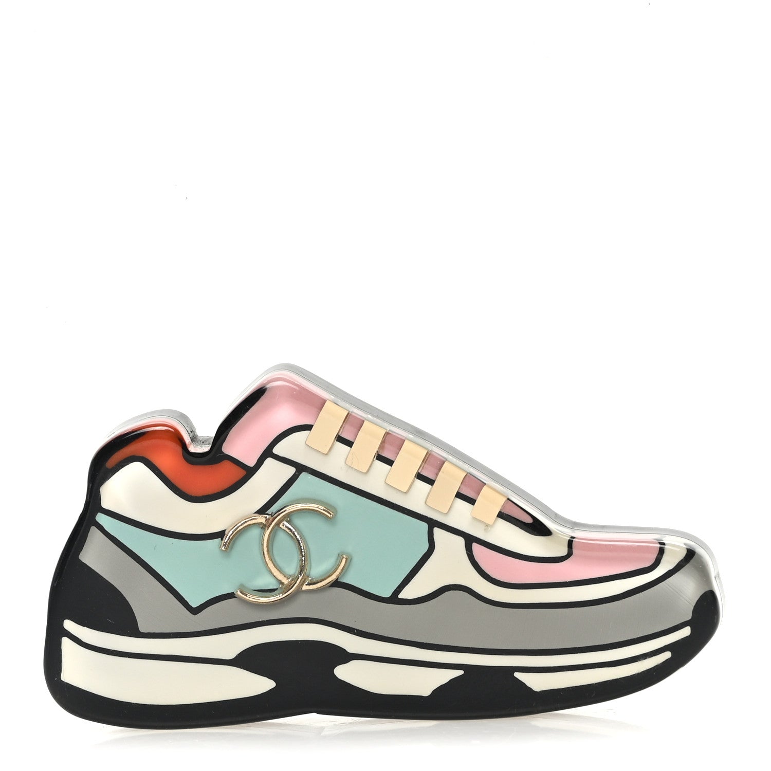 Chanel Resin Icon Manga Sneaker Brooch Multicolor 1 of 3