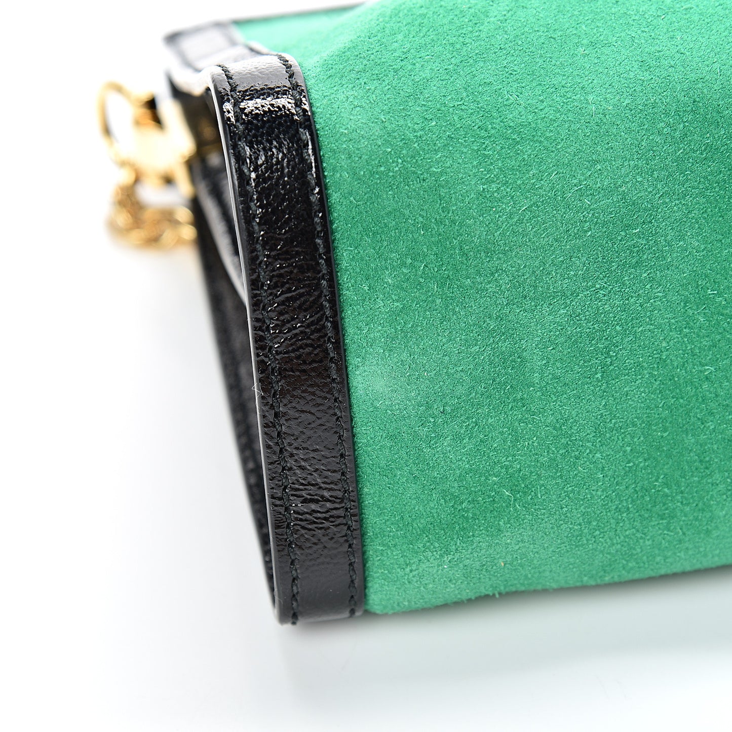 Suede Patent Web Medium Ophidia Chain Shoulder Bag New Shamarock Black