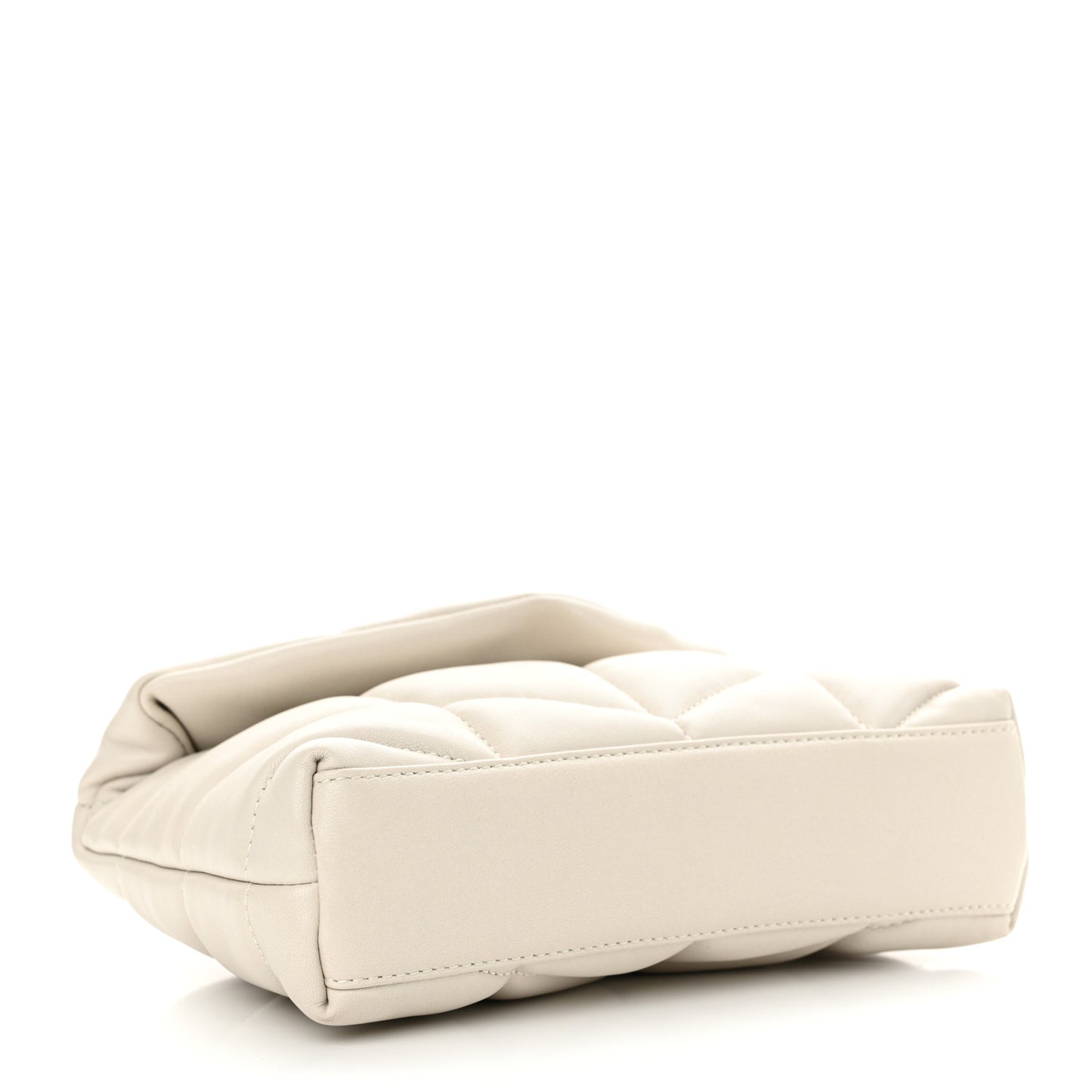 Lambskin Monogram Loulou Puffer Pouch Clutch Crema Soft