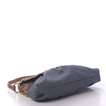 Fendi Denim Small Chef Shoulder Bag Blue 4 of 9