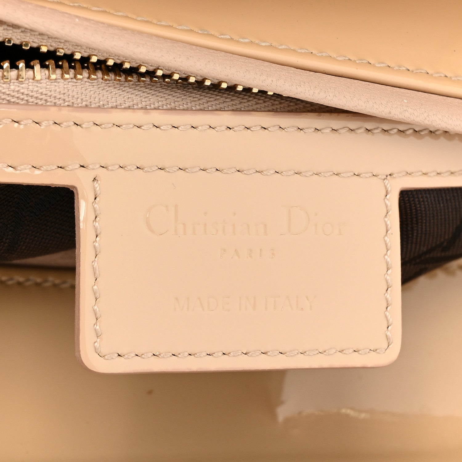 Christian Dior Patent Cannage Medium Lady Dior Beige 6 of 15