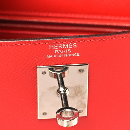 Hermes Epsom Kelly Sellier 32 Rouge Casaque 6 of 12
