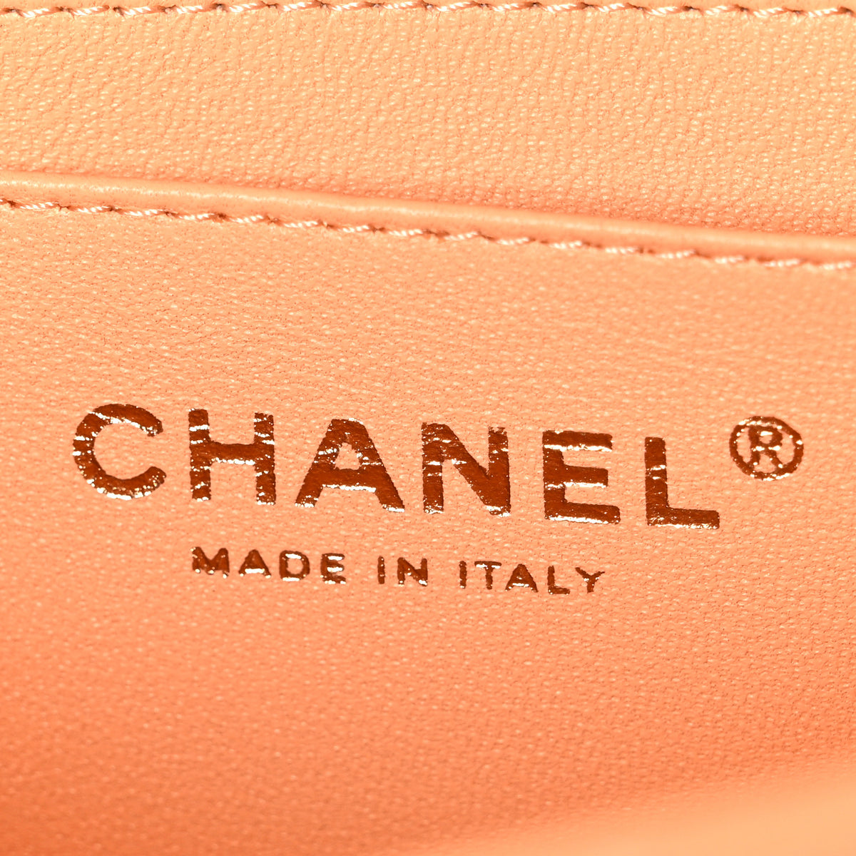 Chanel Lambskin Quilted Mini Rectangular Flap Light Orange 6 of 11