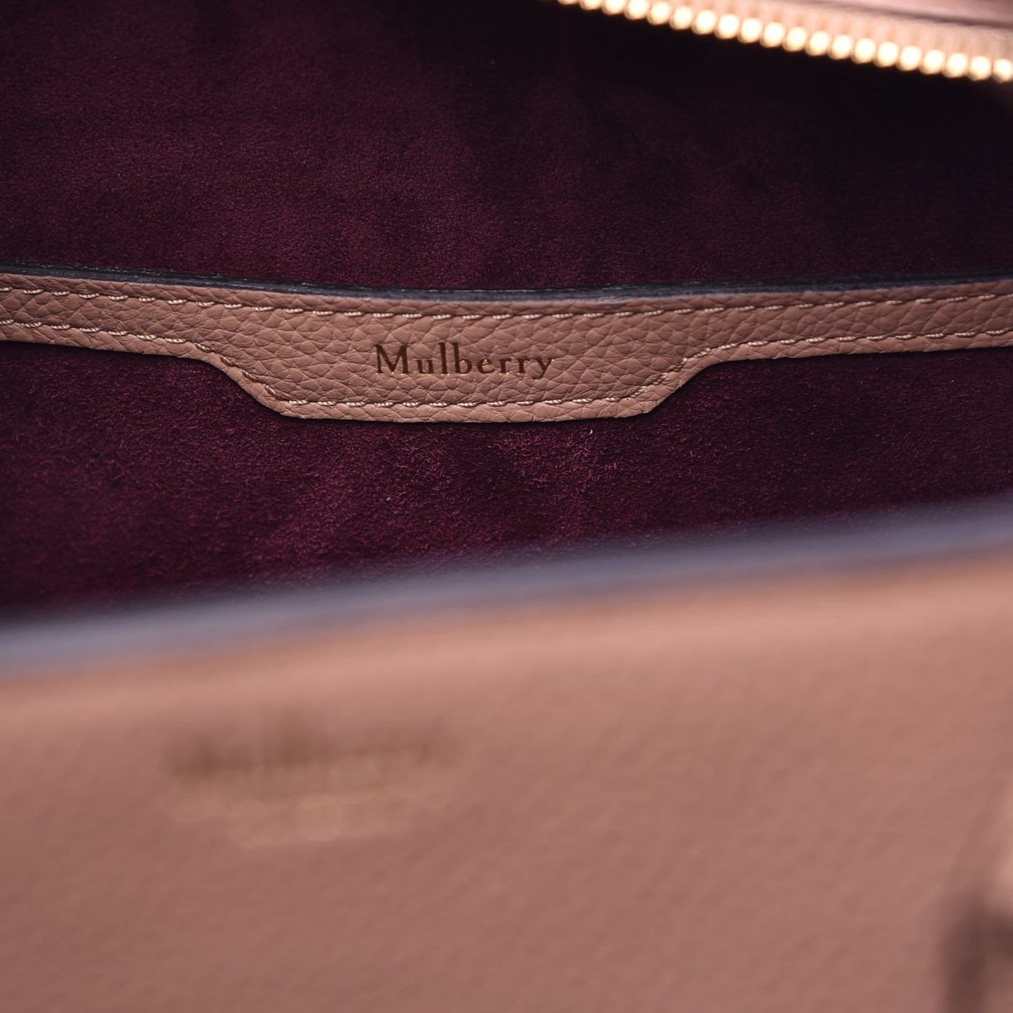 Small Classic Grain Small Bayswater Zip Tote Blush
