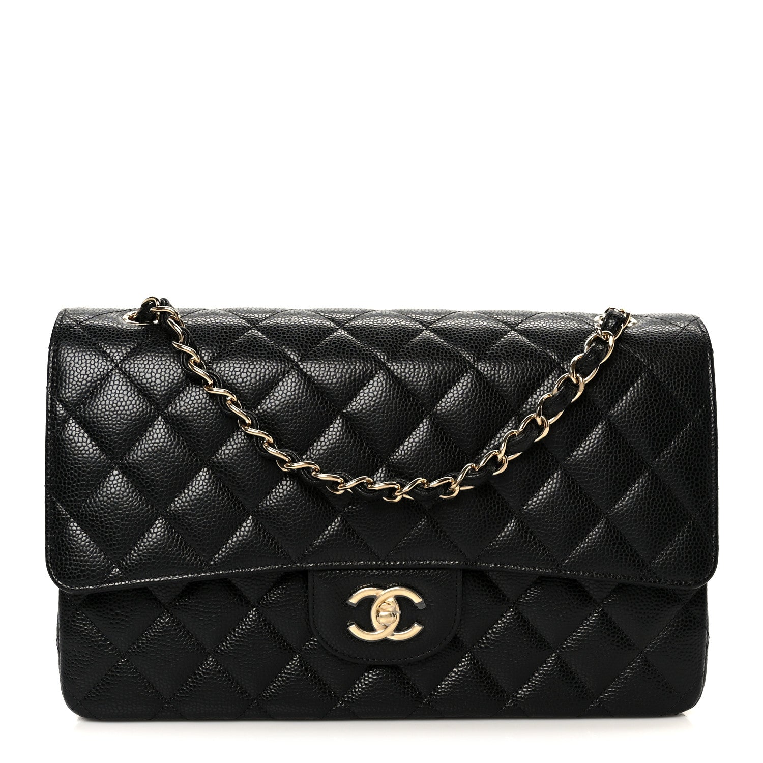 Chanel Caviar Quilted Jumbo Double Flap Black 1 of 12