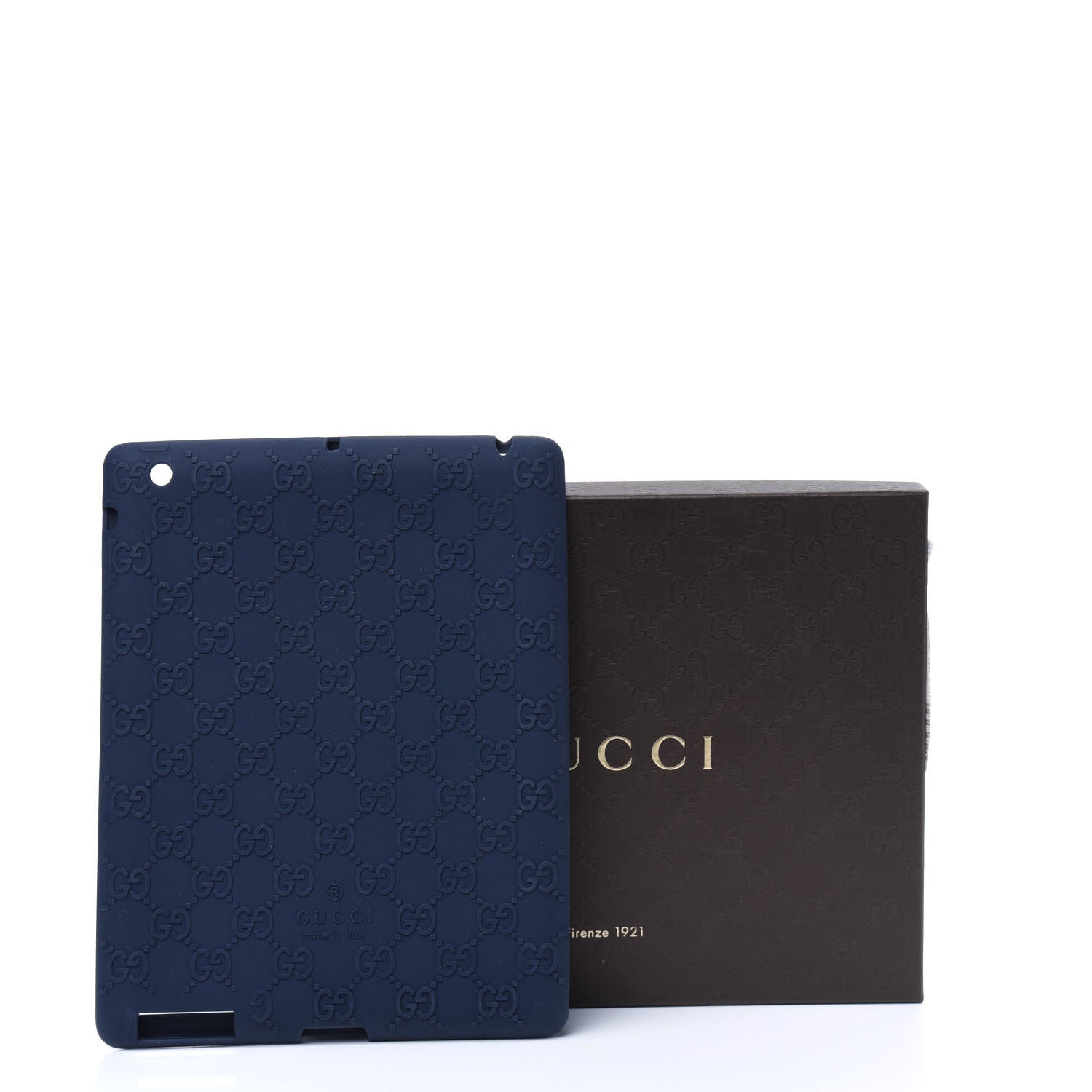 Gucci Rubber Guccissima iPad Case Navy 6 of 6