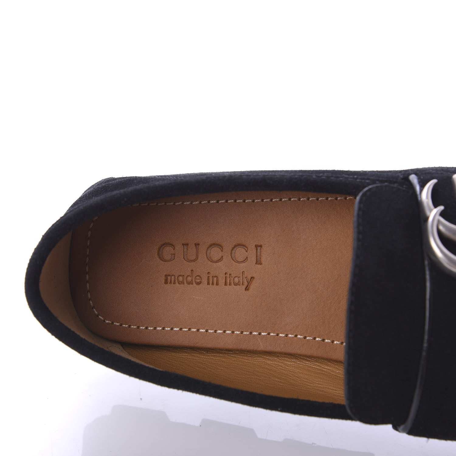 Gucci Suede Mens Driver Queen Loafers 5 Black 7 of 10