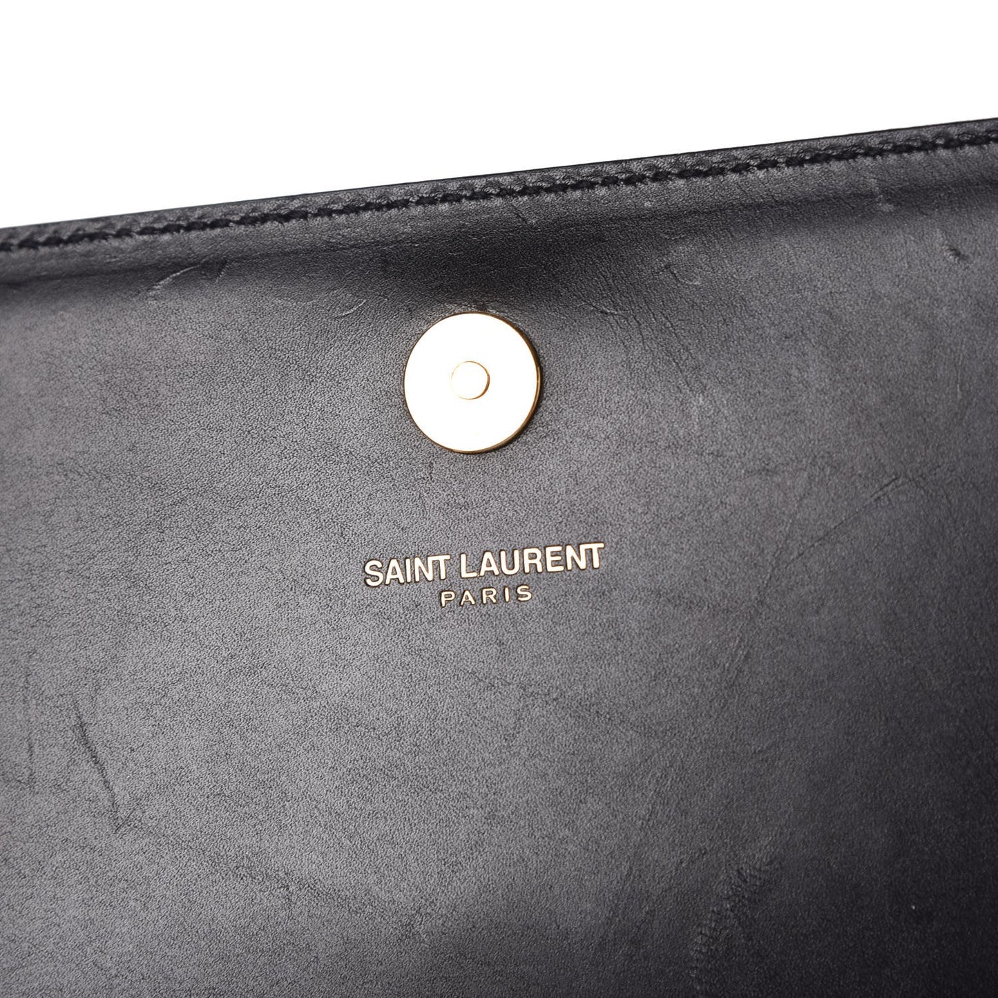 Calfskin Classic Monogram Cassandre Clutch Black