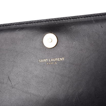 Saint Laurent Calfskin Classic Monogram Cassandre Clutch Black 5 of 7