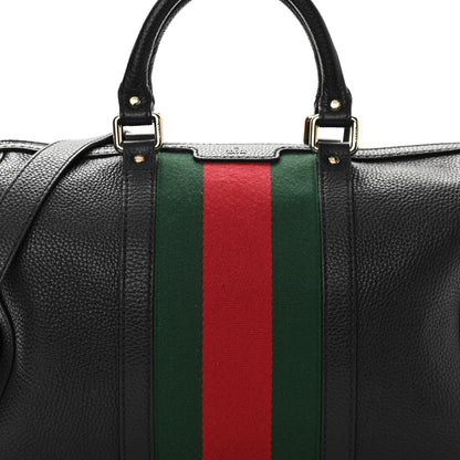 Gucci Calfskin Vintage Web Medium Boston Black 8 of 11