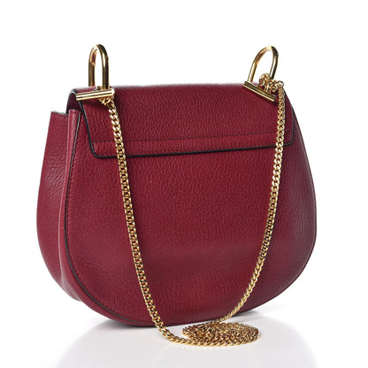 Chloe Grained Lambskin Drew Shoulder Bag Wine Purple 3 of 13
