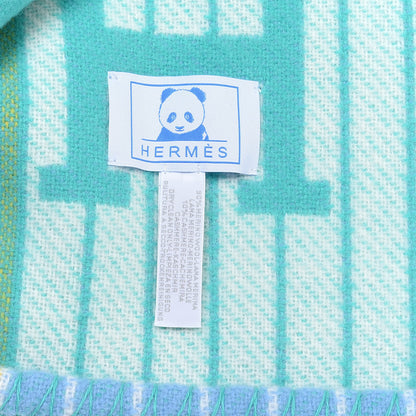 Hermes Wool Cashmere Avalon Passe-Passe Blanket Bleuet 3 of 3