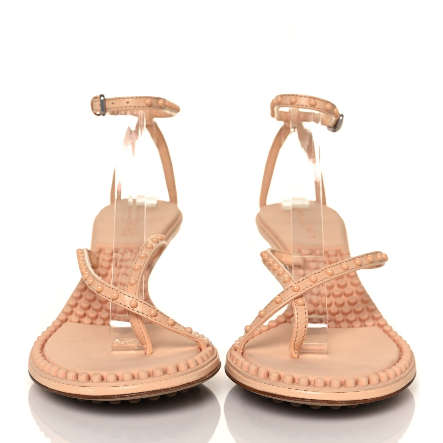 Bottega Veneta Lambskin Lagoon Bubble 55mm Sandals 38 Macaroon 2 of 8