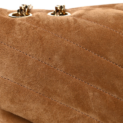 Saint Laurent Suede Y Quilted Monogram Medium Loulou Chain Satchel Cinnamon 26 of 27