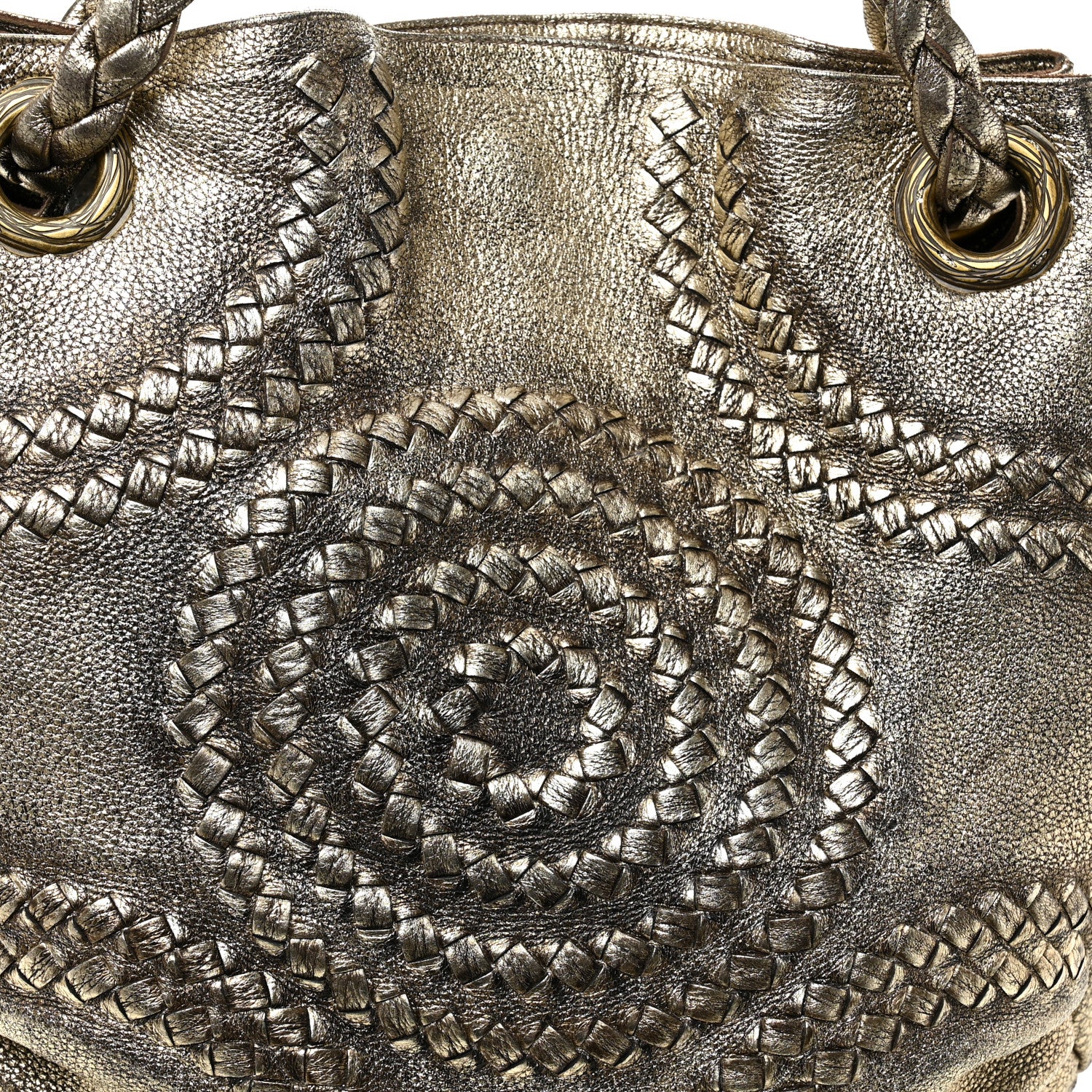 Bottega Veneta Metallic Cervo Illusion Hobo Platino Ossidato 7 of 9
