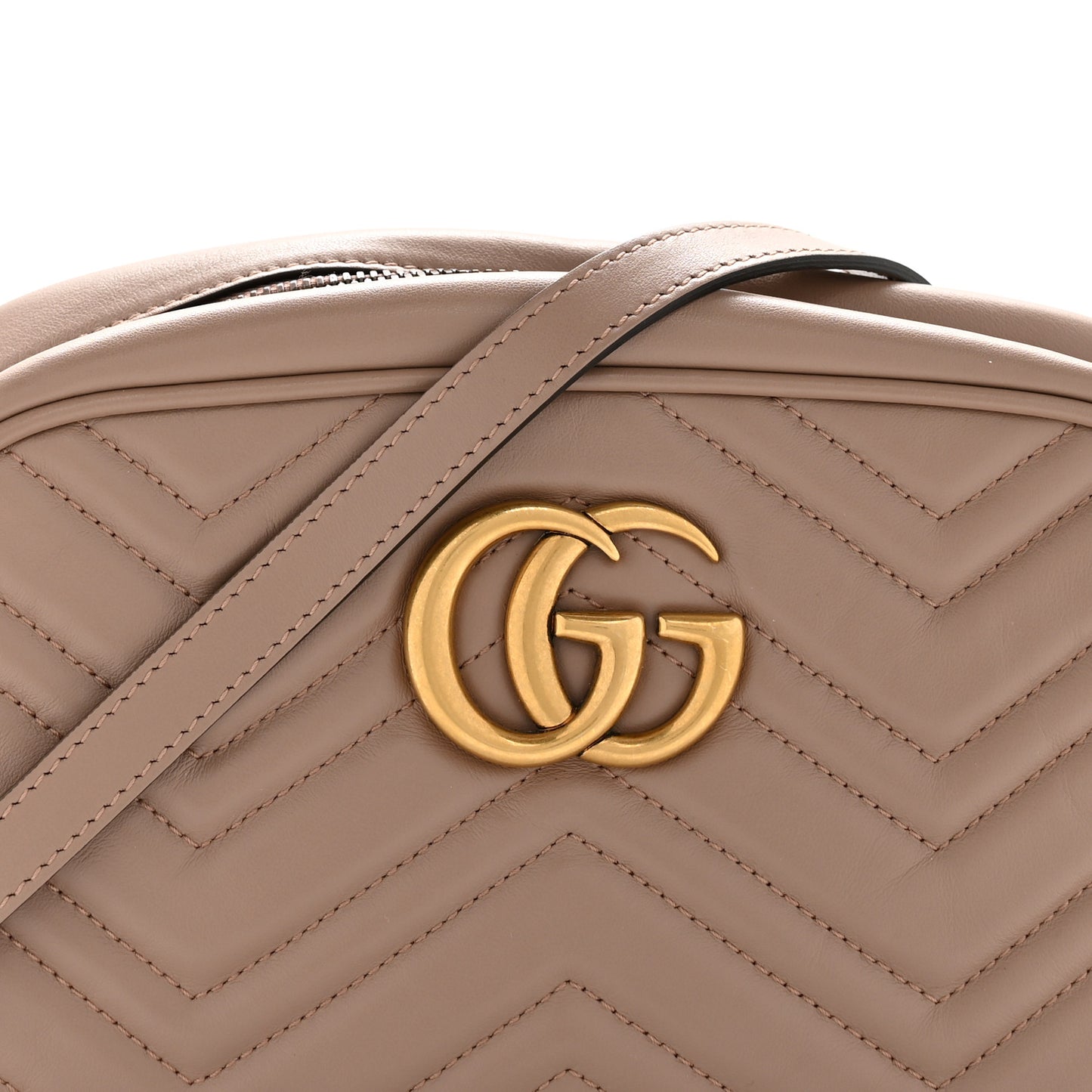 Calfskin Matelasse Small GG Marmont Chain Shoulder Bag Porcelain Rose