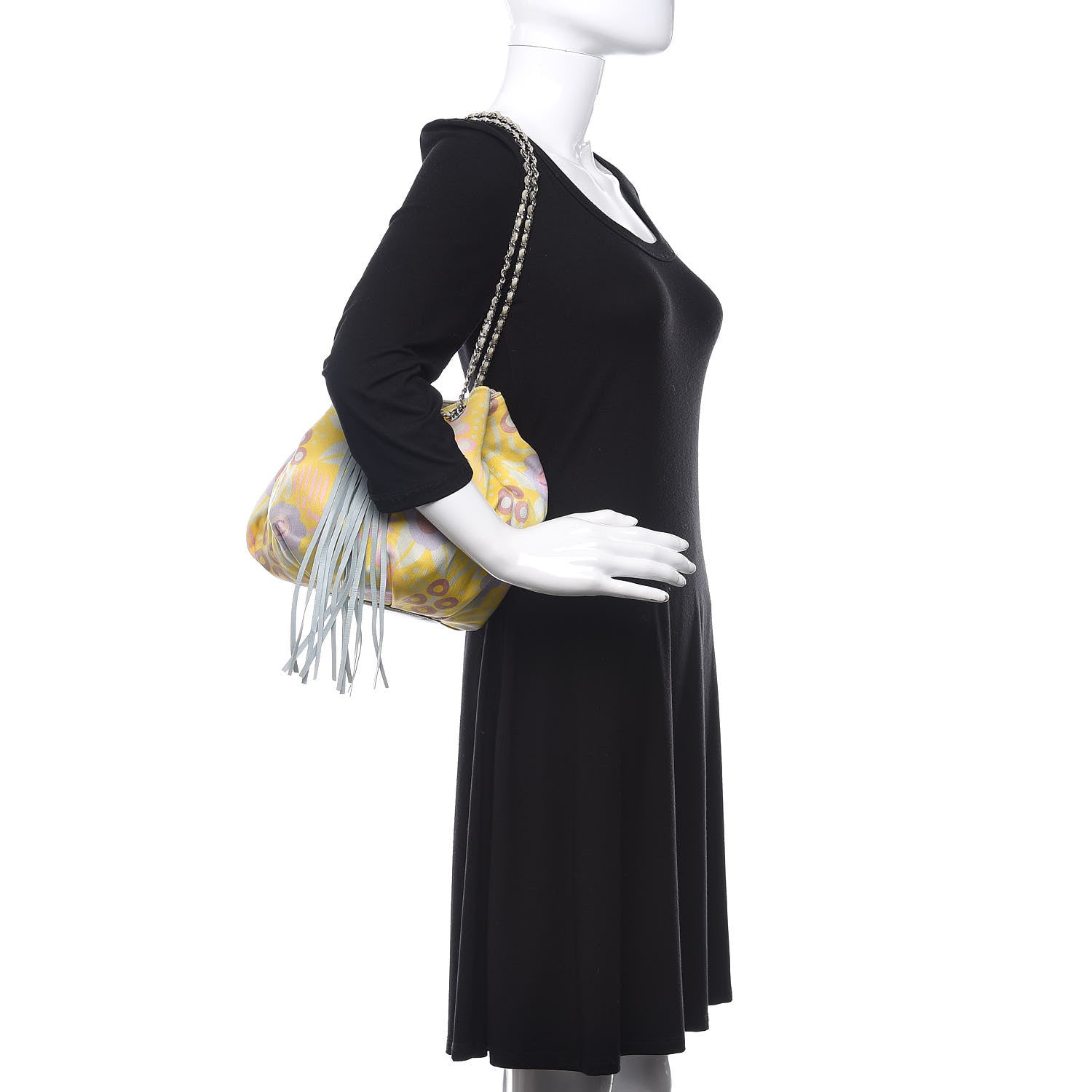 Chanel Satin CC Camellia Chain Bag Multicolor 2 of 12