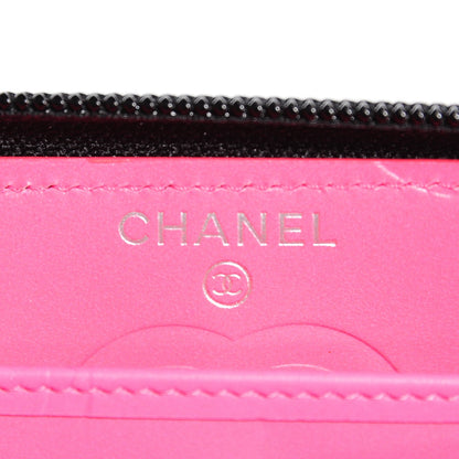Chanel Calfskin Quilted Cambon Large Gusset Zip Around Wallet Black 6 of 8