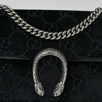 Gucci Velvet GG Monogram Small Dionysus Shoulder Bag Black 10 of 13