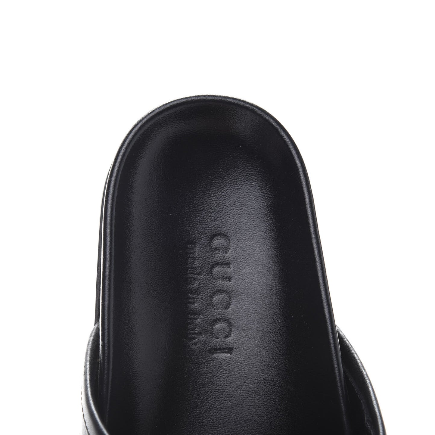 Calfskin Bee Star Embroidered Mens Horsebit River Slippers 8 Black