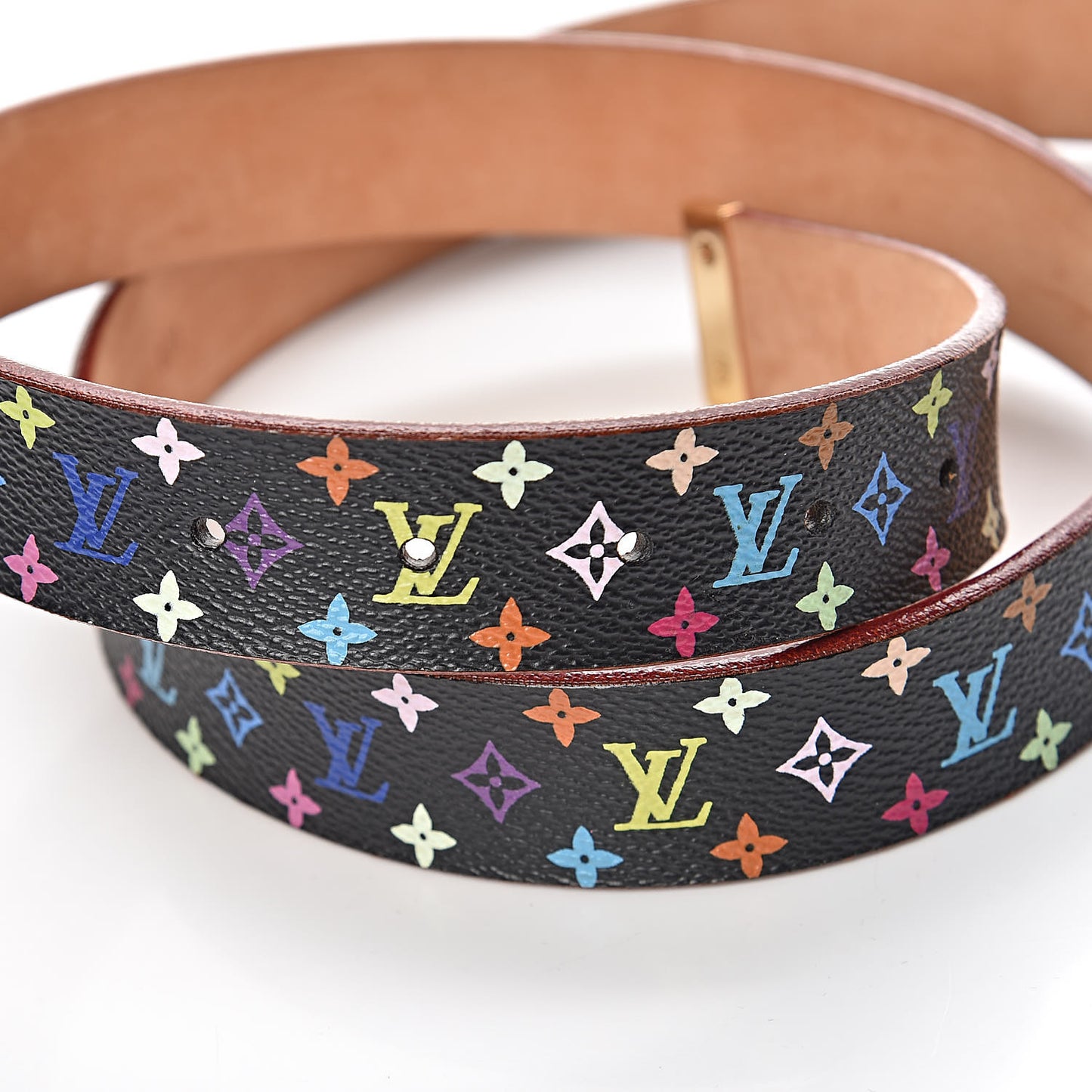 Monogram Multicolor LV Cut Reversible Belt 90 36 Black