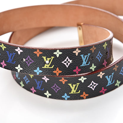 Louis Vuitton Monogram Multicolor LV Cut Reversible Belt 90 36 Black 8 of 8