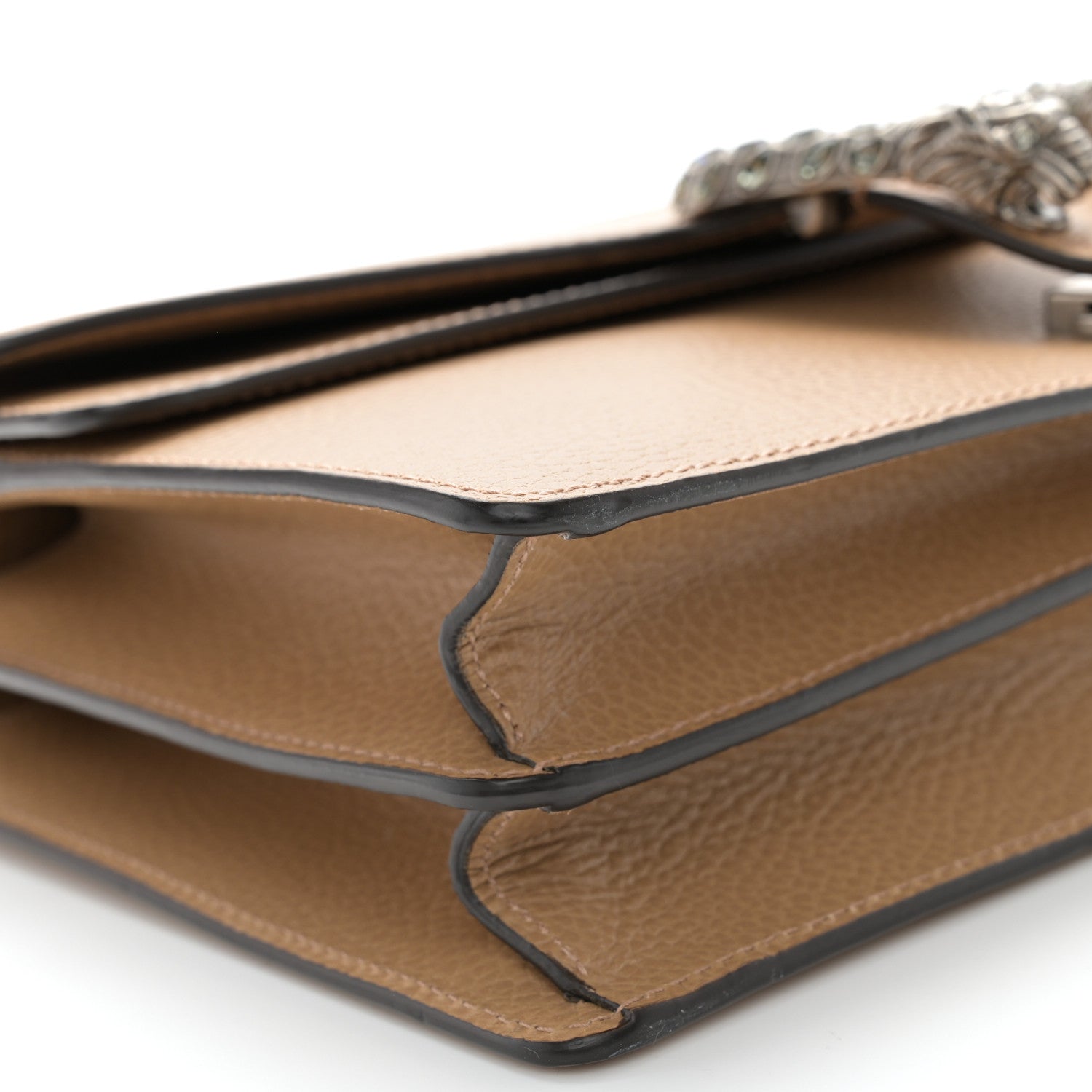 Gucci Dollar Calfskin Crystal Small Dionysus Shoulder Bag Natural Tan Black Diamond 10 of 14