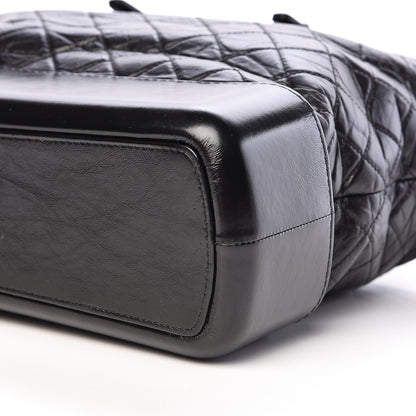 Chanel Aged Calfskin Quilted Large Gabrielle Shopping Tote Black 10 of 12
