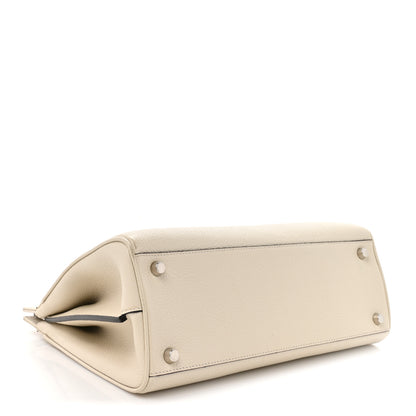 Gucci Grainy Calfskin Small Zumi Top Handle Bag Mystic White 4 of 13