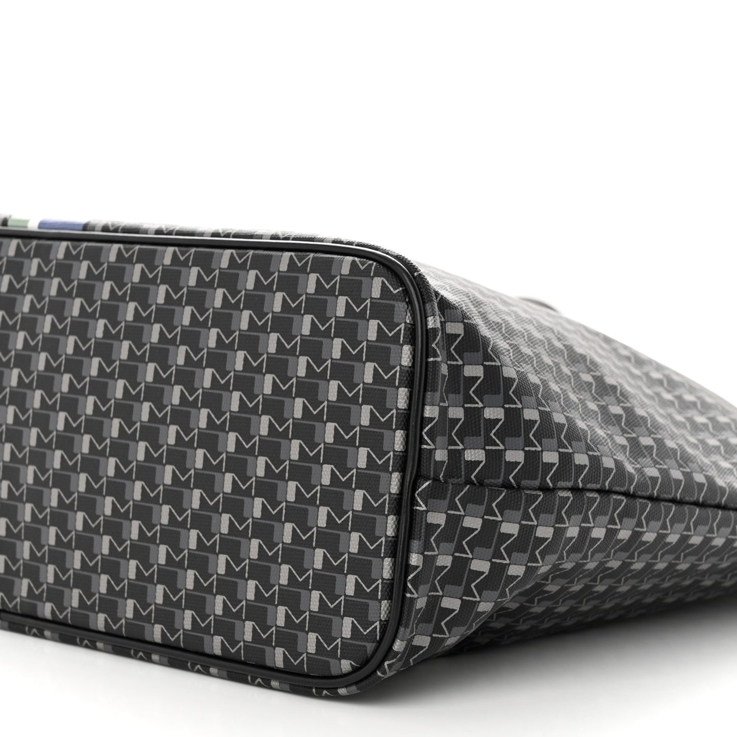 Grained Calfskin Canvas 1920 Oh! Tote Ruban GM Carbon Silver