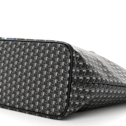 Moynat Grained Calfskin Canvas 1920 Oh! Tote Ruban GM Carbon Silver 10 of 10