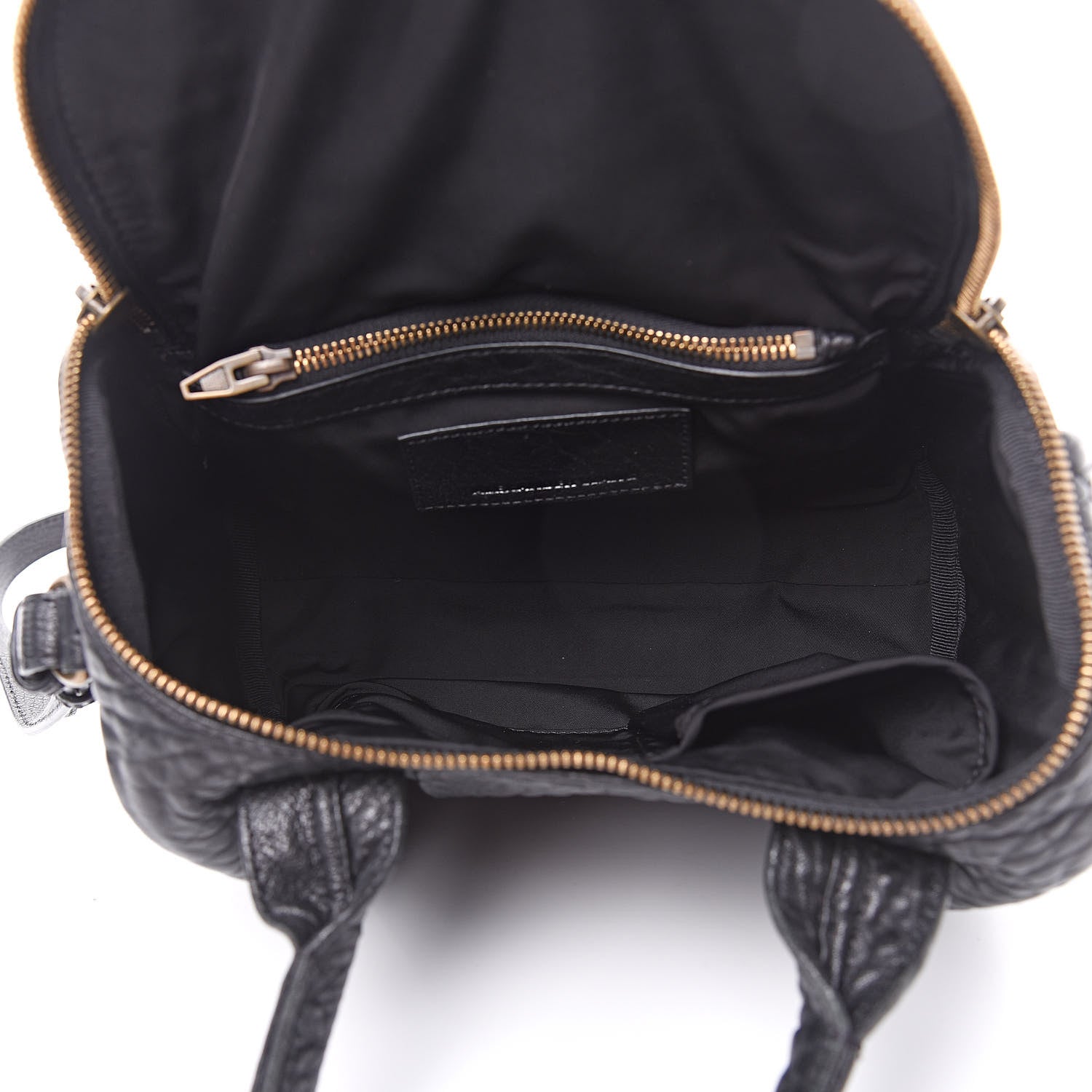 Alexander Wang Pebbled Lambskin Rockie Black Antique Brass Hardware 5 of 9