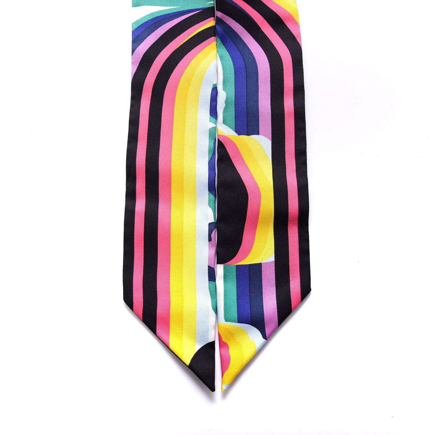 Hermes Silk Brides De Gala Shadow Twilly Black Jaune Multicolor 2 of 4