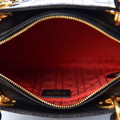 Christian Dior Lambskin Cannage Medium Lady Dior Black 5 of 9