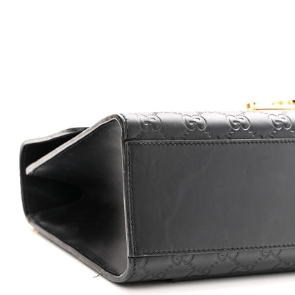 Gucci Guccissima Medium Padlock Shoulder Bag Black 9 of 15