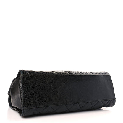 Chanel Crumpled Grained Calfskin Jumbo CC Crave Flap Black 4 of 13