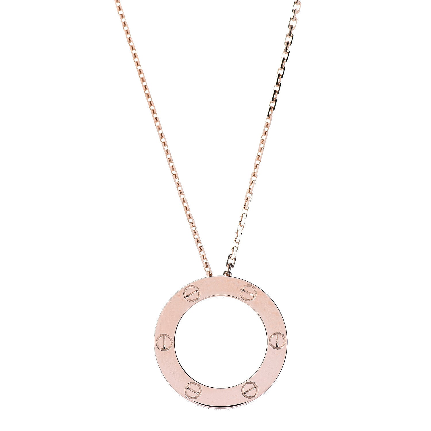 Cartier 18K Pink Gold LOVE Pendant Necklace 4 of 8