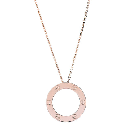 Cartier 18K Pink Gold LOVE Pendant Necklace 4 of 8