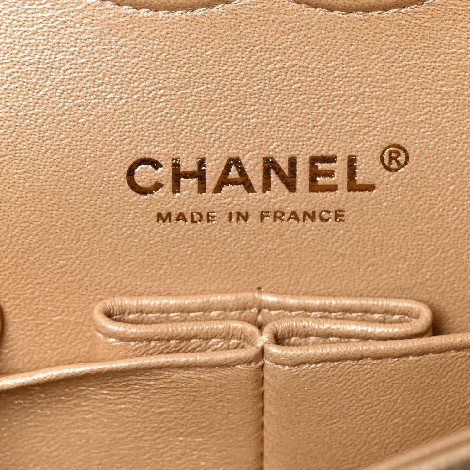 Chanel Iridescent Caviar Quilted Medium Double Flap Beige 5 of 9