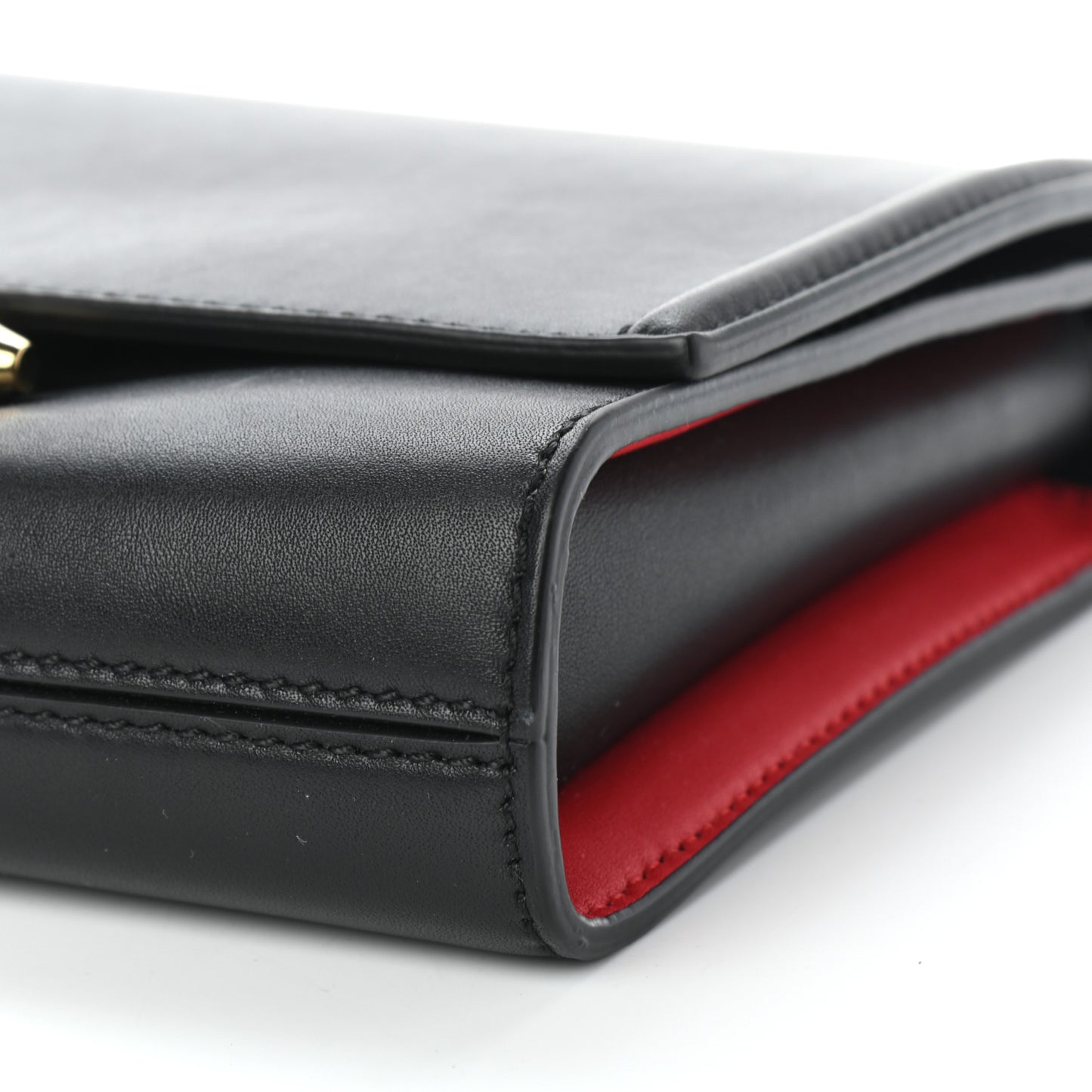 Calfskin The Story Crossbody Bag Black