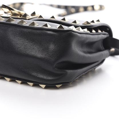Valentino Garavani Vitello Mini Rockstud Flap Saddle Crossbody Bag Black 9 of 12