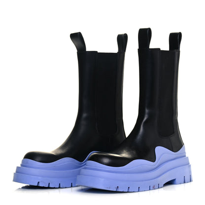 Bottega Veneta Calfskin The Tire Chelsea Boots 36 Black Periwinkle 3 of 9