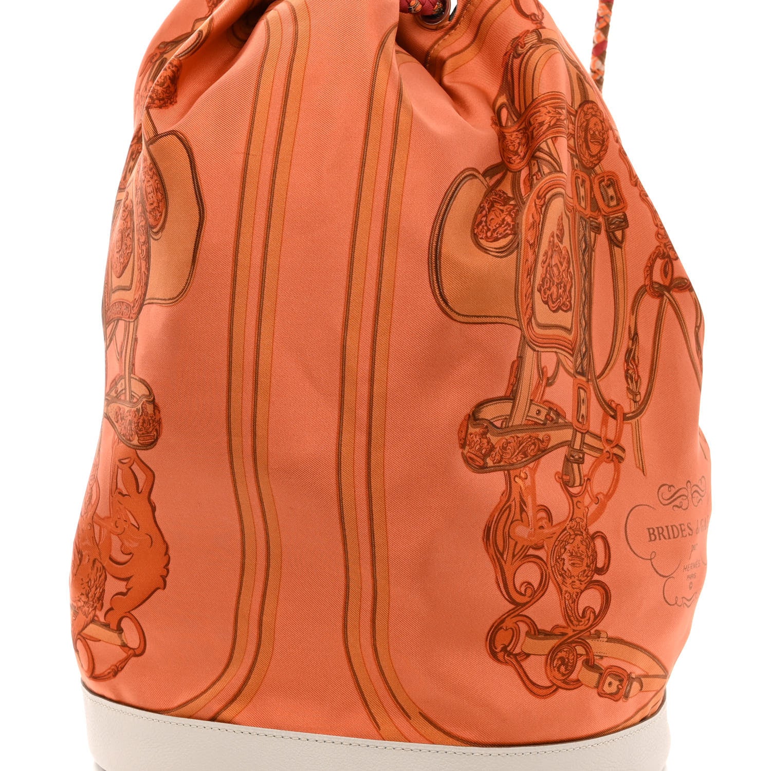 Hermes Silk Soie Cool Bridges de Gala Soft Red Pearl Grey 7 of 9