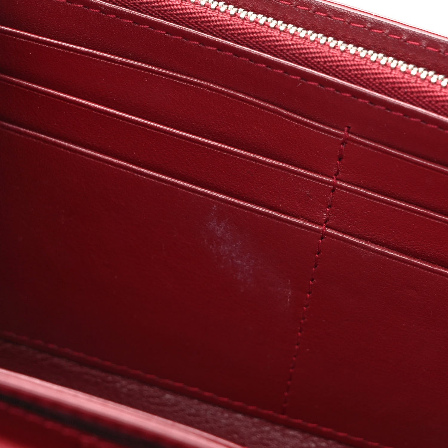 Christian Dior Patent Cannage Lady Dior Rendezvous Wallet On Chain Red 9 of 10