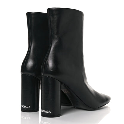 Balenciaga Shiny Sheepskin 20mm Oval Booties 40 Black 4 of 8