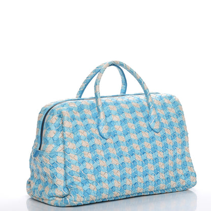 Bottega Veneta Nappa Intrecciato Satchel White Blue 3 of 8